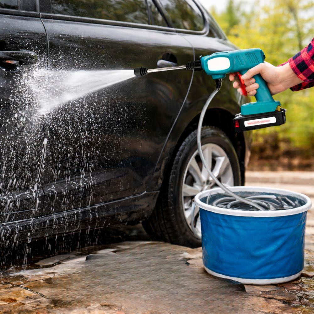  idropulitrice portatile con due batterie da 24v e accessori inclusi - foto 3