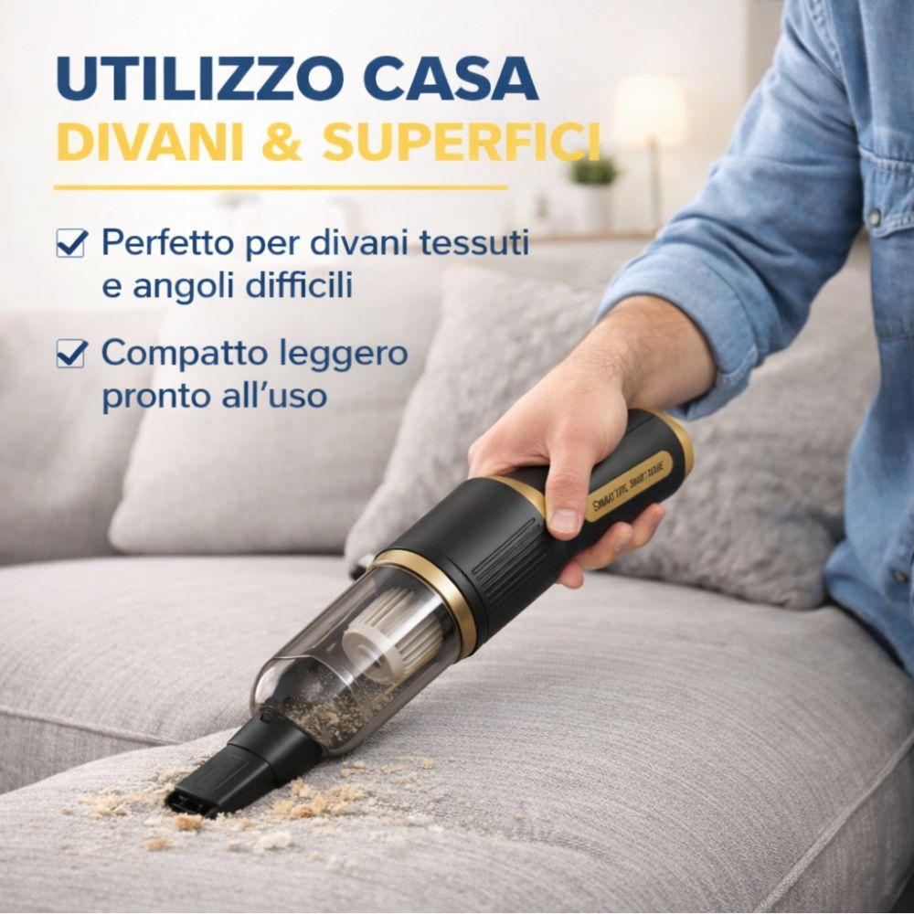  aspirapolvere portatile ricaricabile senza fili  multiuso auto e casa con accessori - foto 3