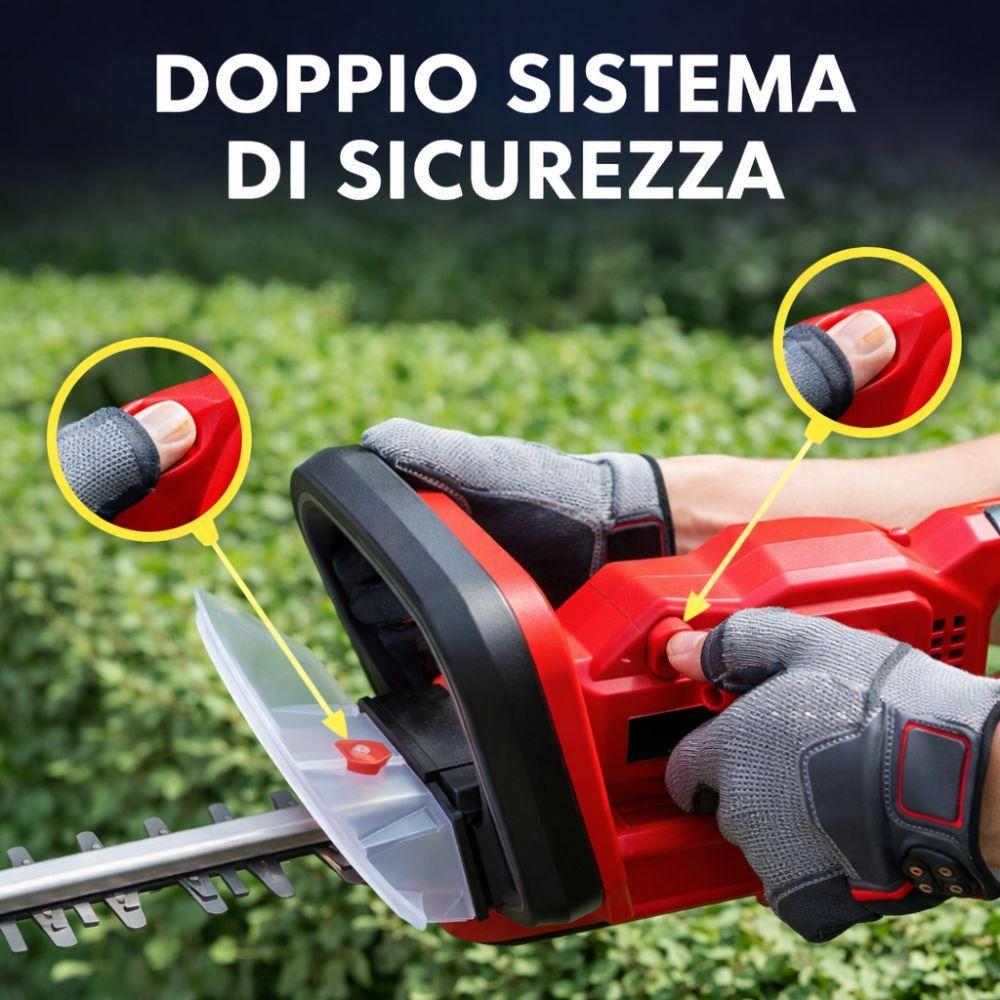  tagliasiepi elettrico 48v 1200w lama 56cm cordless con batteria - foto 3