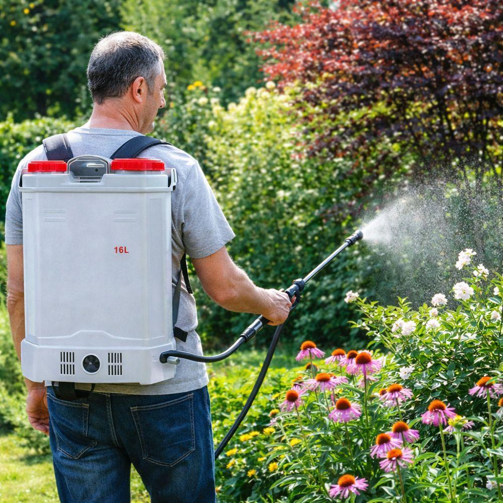  pompa a spalla 16l elettrica a batteria 12v con lancia telescopica regolabile - foto 2