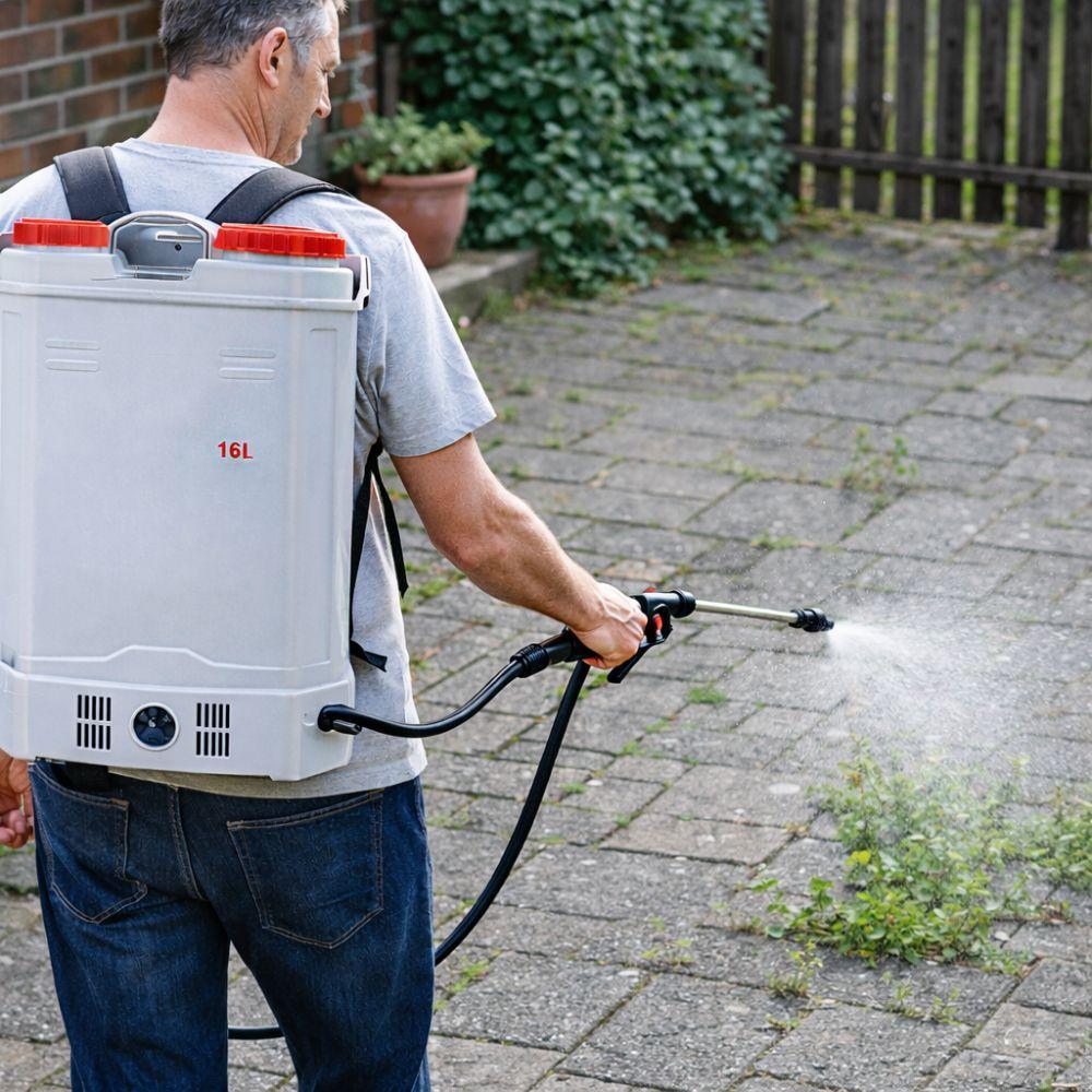  pompa a spalla 16l elettrica a batteria 12v con lancia telescopica regolabile - foto 3