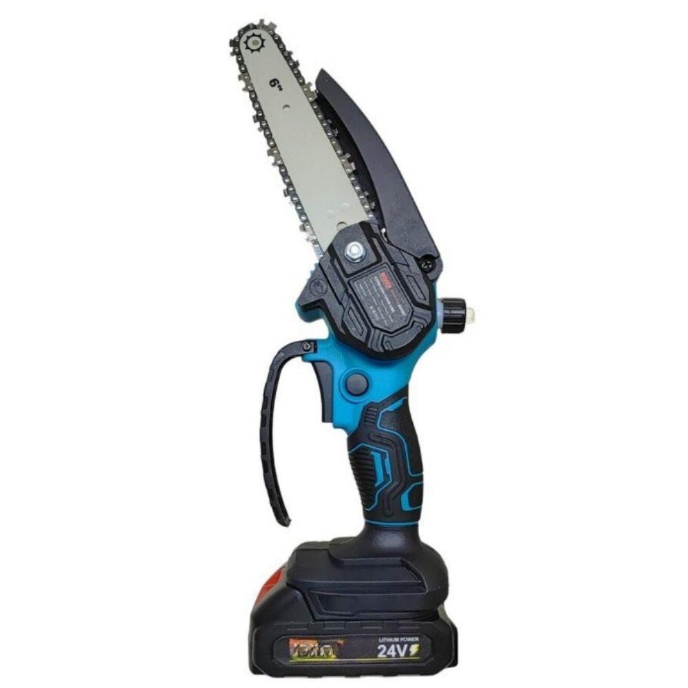  motosega a batteria 24v 6” cordless con accessori e valigetta - foto 2