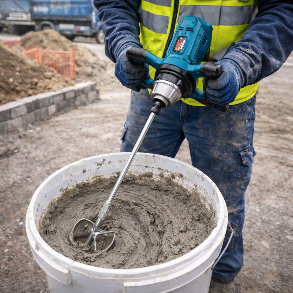  miscelatore elettrico con due batterie da 48v e accessori inclusi - foto 2