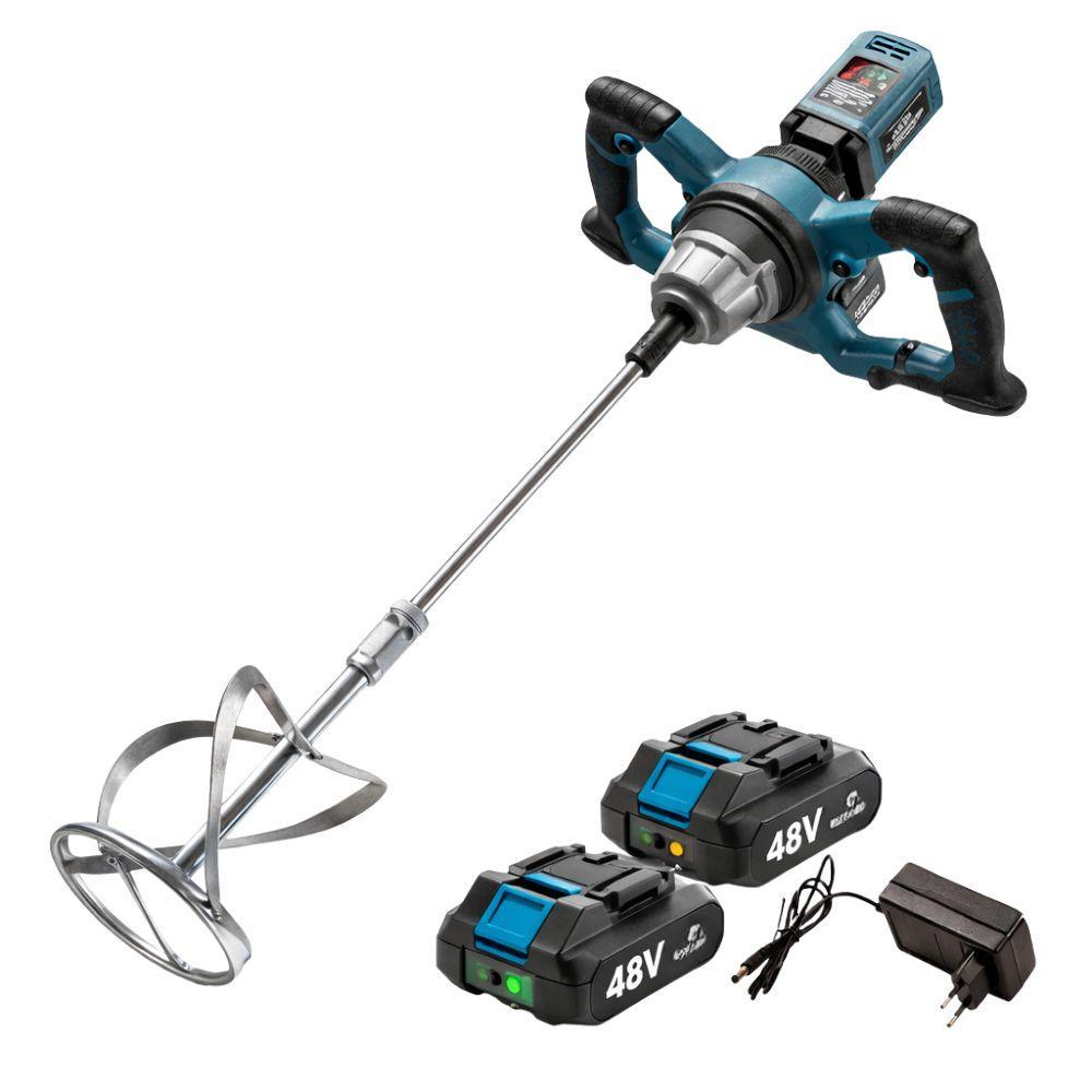  miscelatore elettrico con due batterie da 48v e accessori inclusi - foto 3