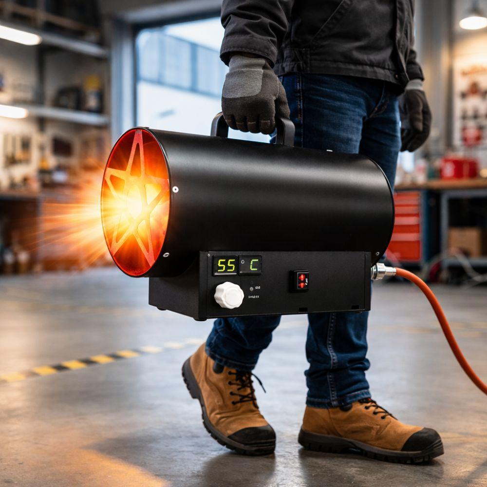  riscaldatore industriale a gas 25kw con display temperatura e accensione automatica - foto 5