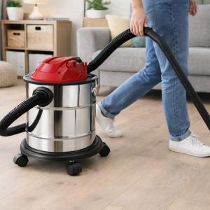 Aspiratore 2200w 20l in acciaio inox con filtro hepa e accessori inclusi