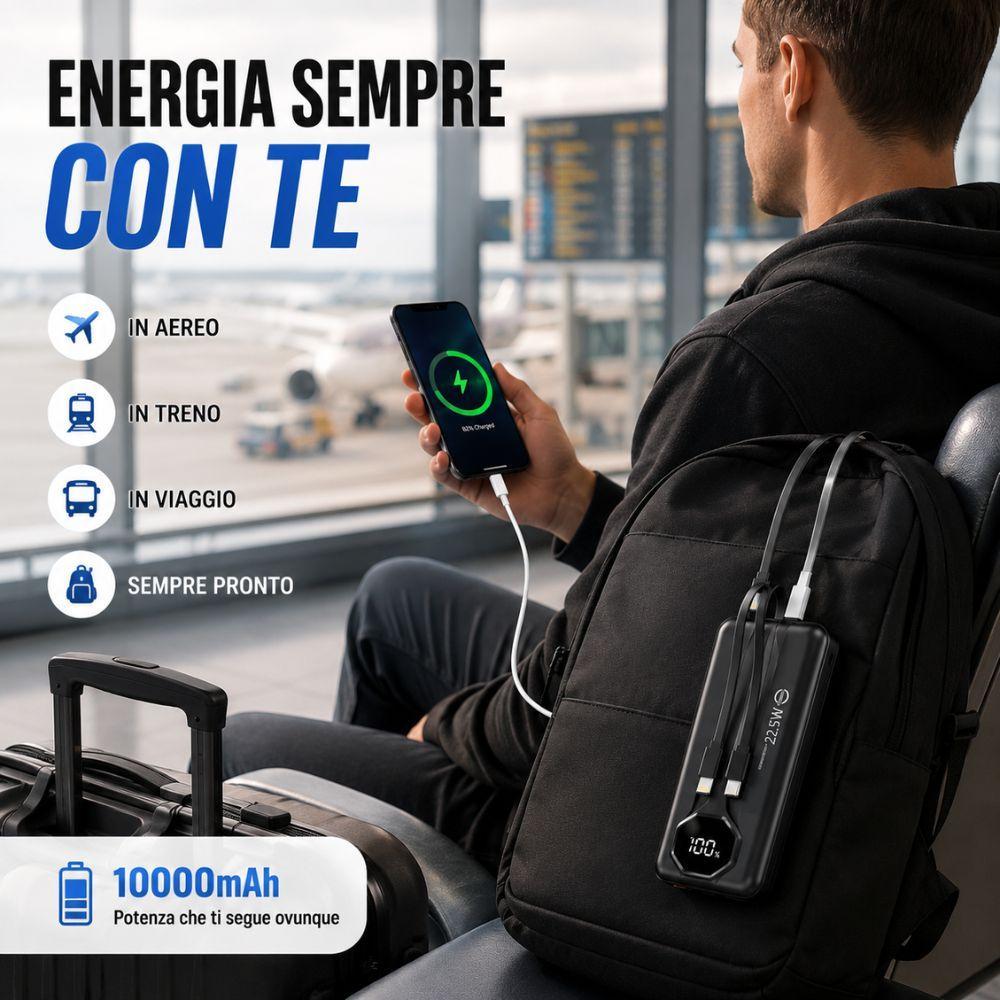  power bank magnetico 10000mah con lightning display led - foto 4