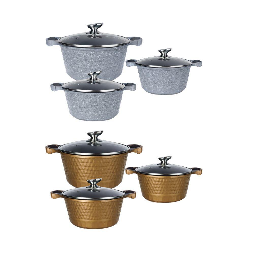  set 3 casseruole antiaderenti con coperchio 20 cm 24 cm 28 cm - foto 1