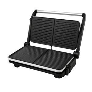 Tostiera grill a contatto 800w piastre antiaderenti apertura 105°