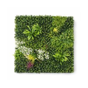 Siepe verde artificiale decorativa modulo 100x100 cm ef...
