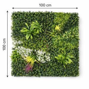 Siepe verde artificiale decorativa modulo 100x100 cm effetto giardino verticale premium