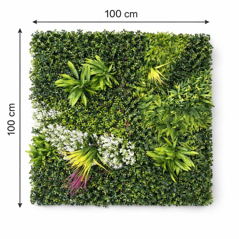  siepe verde artificiale decorativa modulo 100x100 cm effetto giardino verticale premium - foto 2