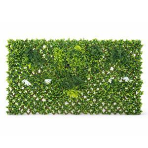 Siepe artificiale effetto naturale  con grigliato estensibile