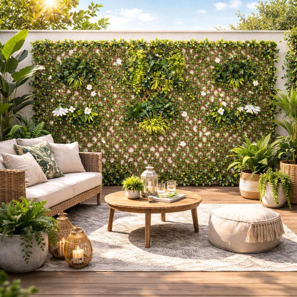  siepe artificiale effetto naturale  con grigliato estensibile - foto 4