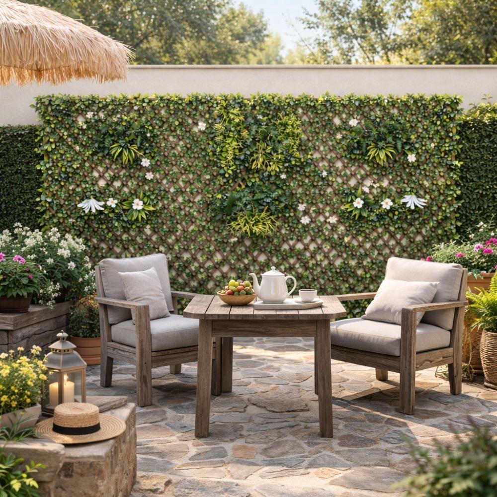  siepe artificiale effetto naturale  con grigliato estensibile - foto 5