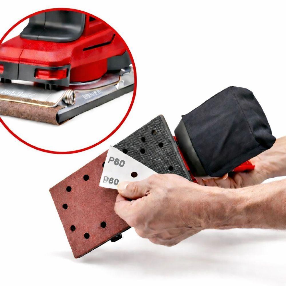  set di 10 pezzi di carta abrasiva grana 80 k/g rettangolare 93x230 - foto 3