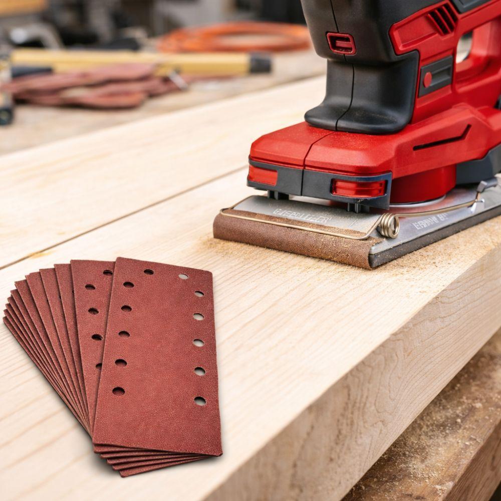  set di 10 pezzi di carta abrasiva grana 120 k/g rettangolare 93x230 - foto 5