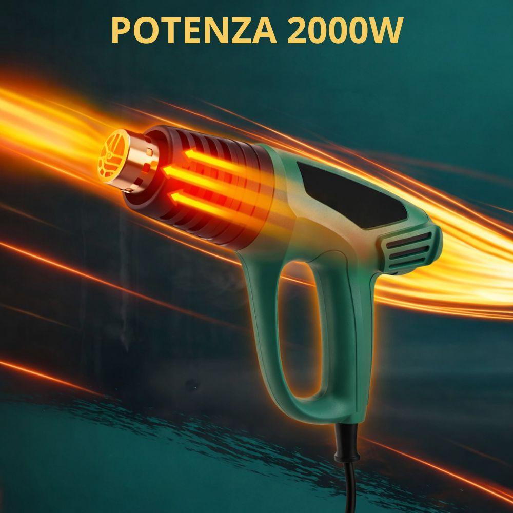  pistola termica 2000w doppia temperatura con 4 ugelli inclusi - foto 2