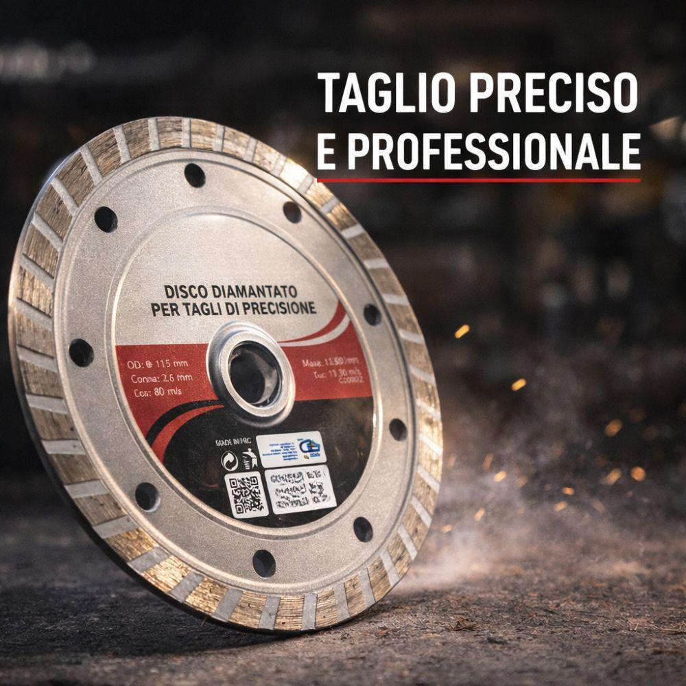  disco diamantato 115 mm per tagli di precisione su marmo, pietra e laterizi - foto 3