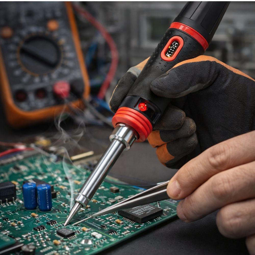  saldatore elettrico per stagno con led e 2 punte incluse - foto 3