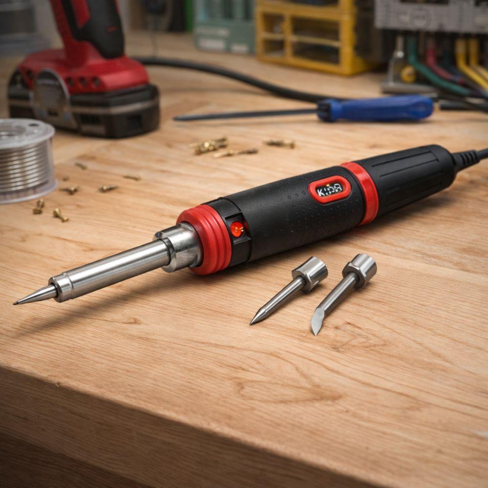  saldatore elettrico per stagno con led e 2 punte incluse - foto 4