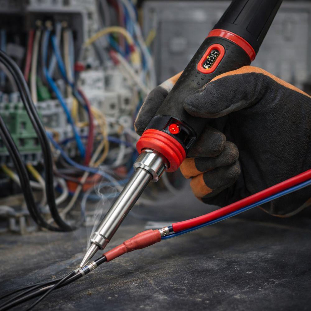  saldatore elettrico per stagno con led e 2 punte incluse - foto 5