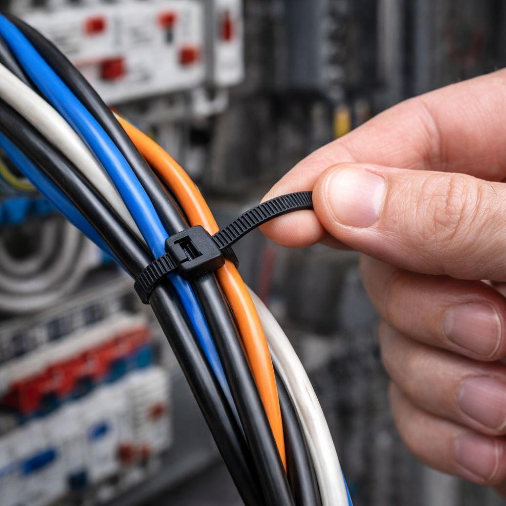  30 fascette autobloccanti nere 250 mm, resistenti in nylon - foto 2