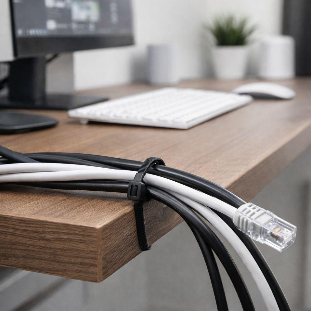  30 fascette autobloccanti nere 250 mm, resistenti in nylon - foto 3