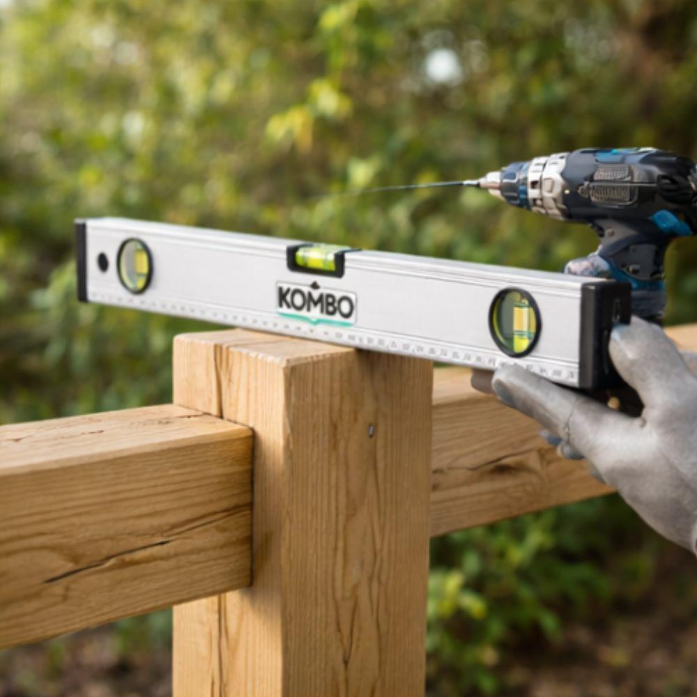  livella a bolla professionale kombo 60 cm in alluminio con 3 bolle di precisione - foto 5