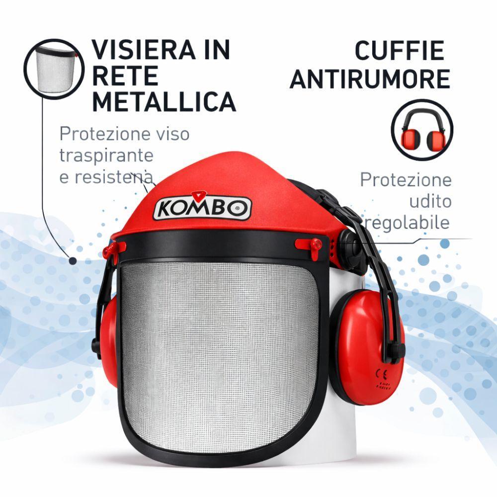  cuffie antirumore con visiera protettiva in rete metallica regolabile - foto 3