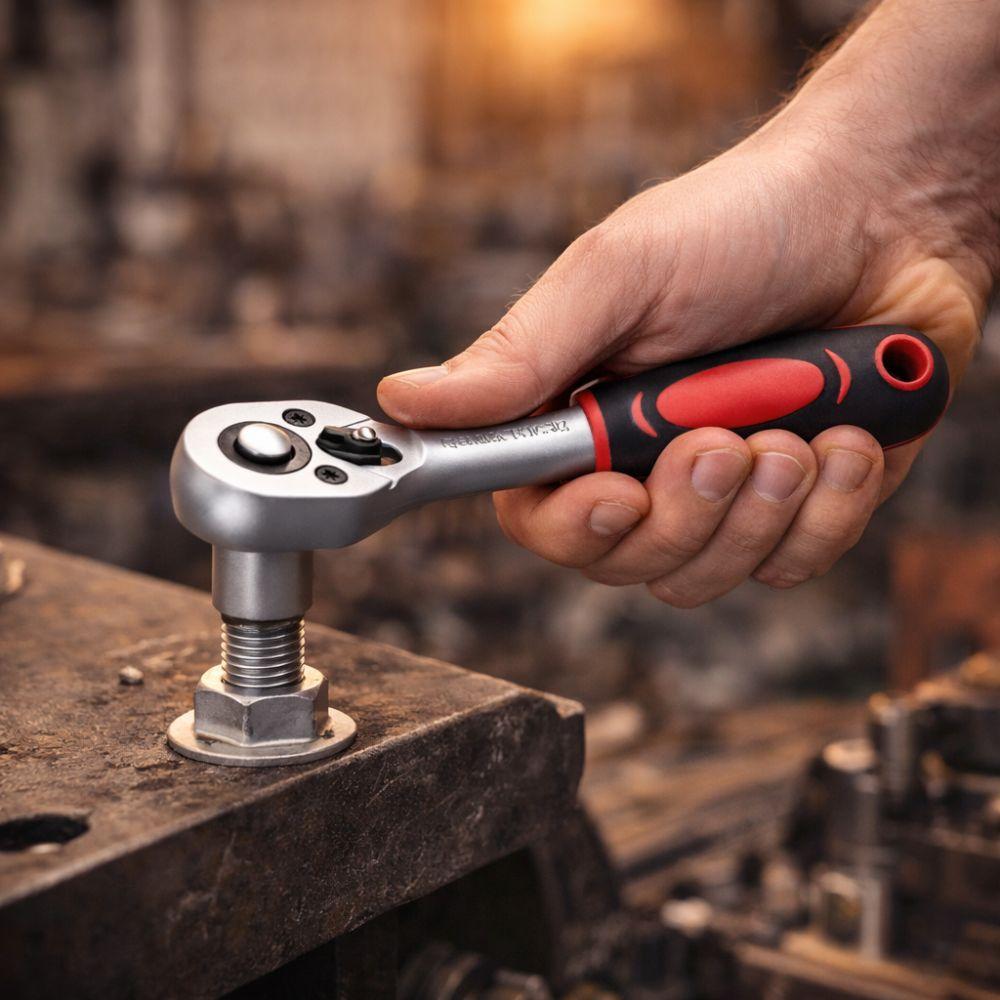  set chiavi a cricchetto reversibile 1/4 72 denti con 10 bussole e prolunga - foto 5