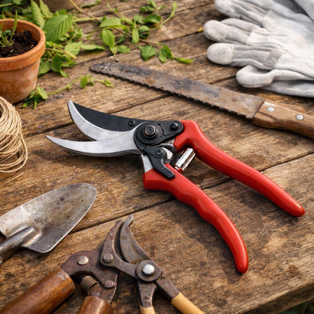  forbici da potatura 20 cm con gancio di sicurezza e lama in acciaio al carbonio - foto 3