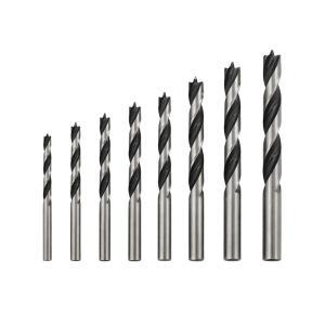 Set 8 punte trapano per legno 3–10 mm con punta centrante