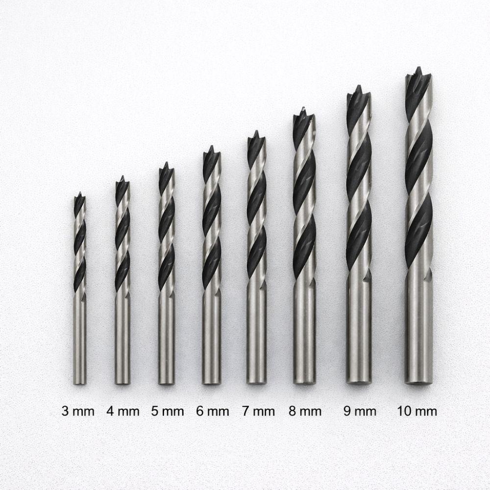  set 8 punte trapano per legno 3–10 mm con punta centrante - foto 5