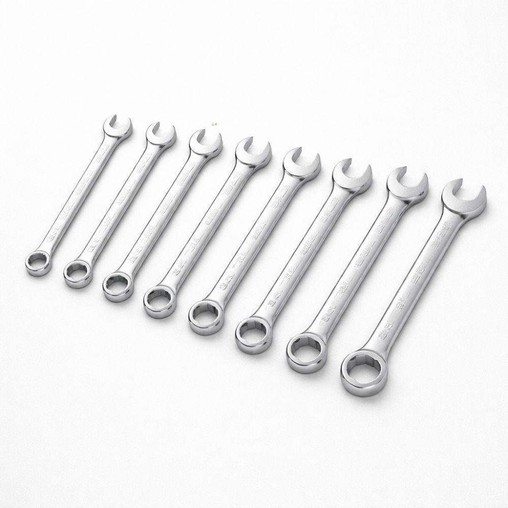  set 8 chiavi spaccate combinate 6x7–20x22 mm in acciaio con supporto in plastica - foto 1