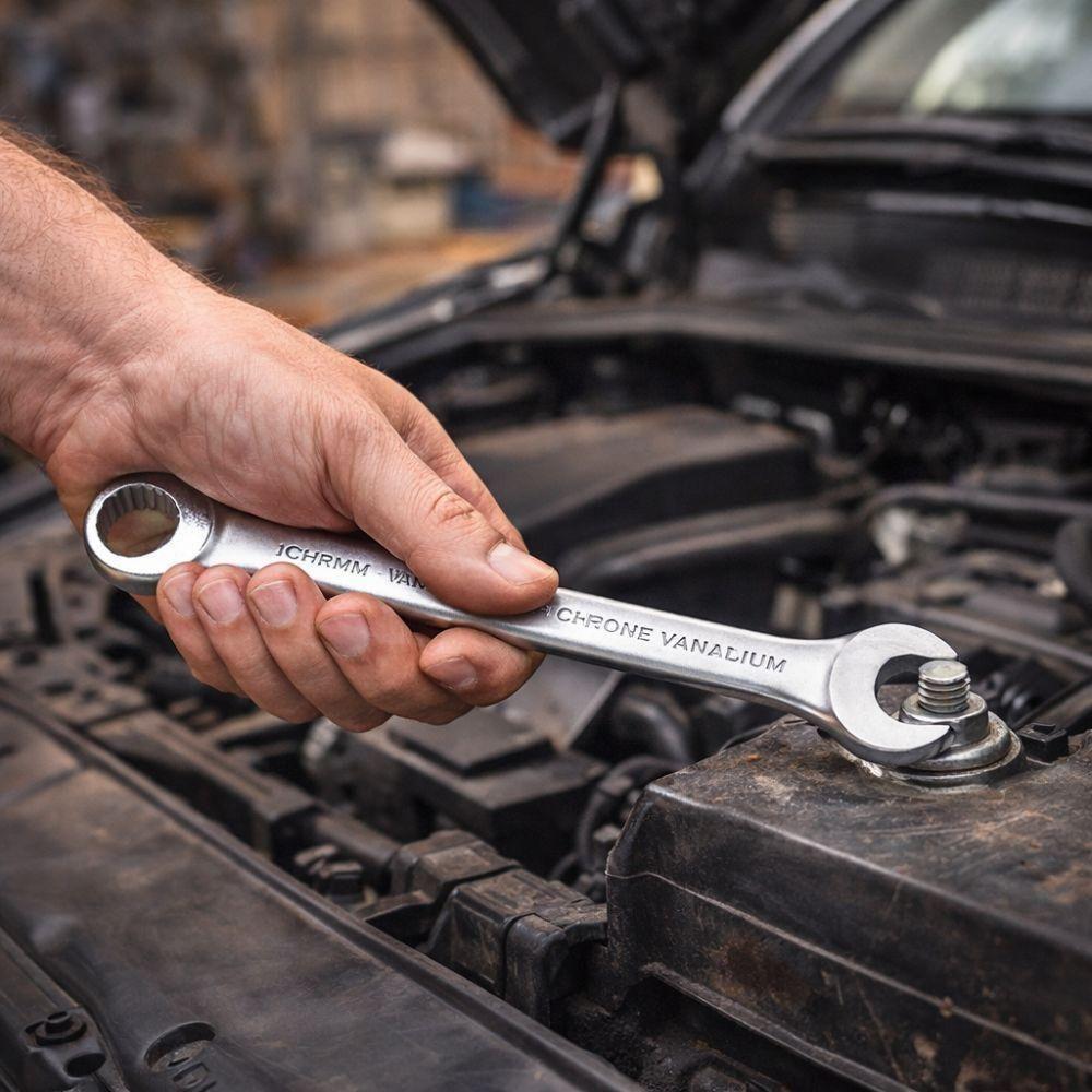  set 8 chiavi spaccate combinate 6x7–20x22 mm in acciaio con supporto in plastica - foto 3