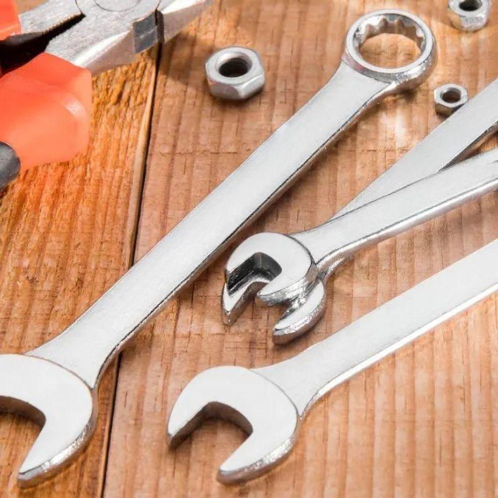  set 8 chiavi spaccate combinate 6x7–20x22 mm in acciaio con supporto in plastica - foto 5