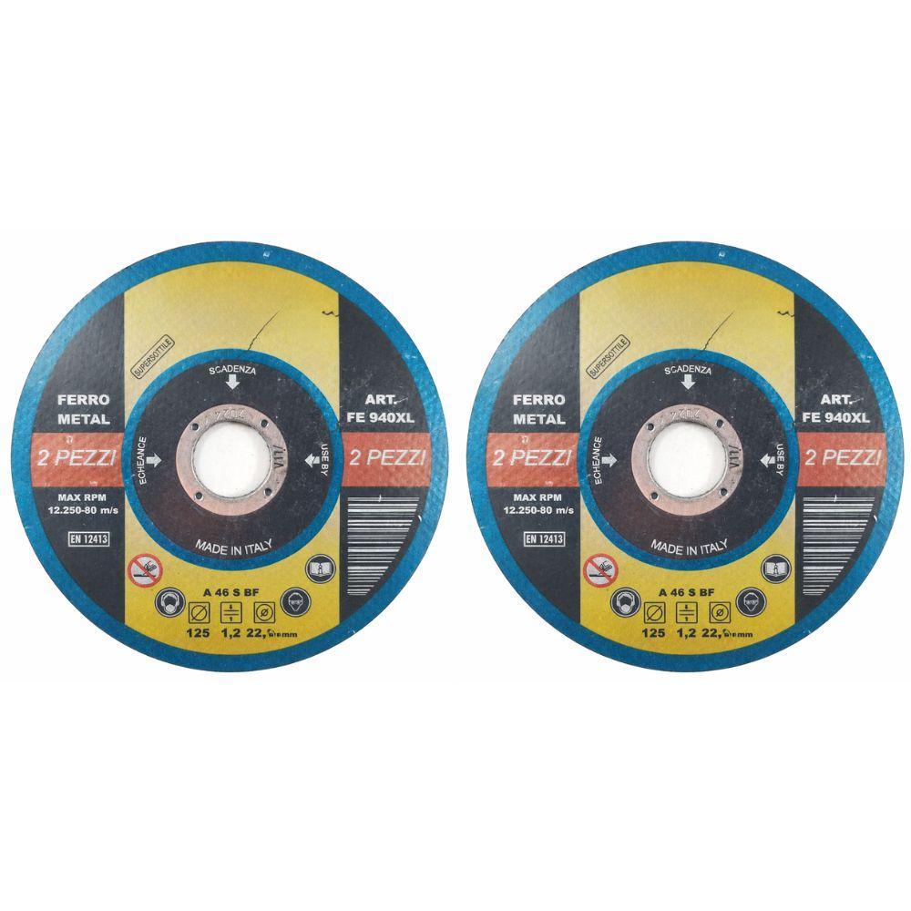  set 2 dischi da taglio professionali  125 mm – spessore 1,6 mm – per ferro e metallo - foto 1