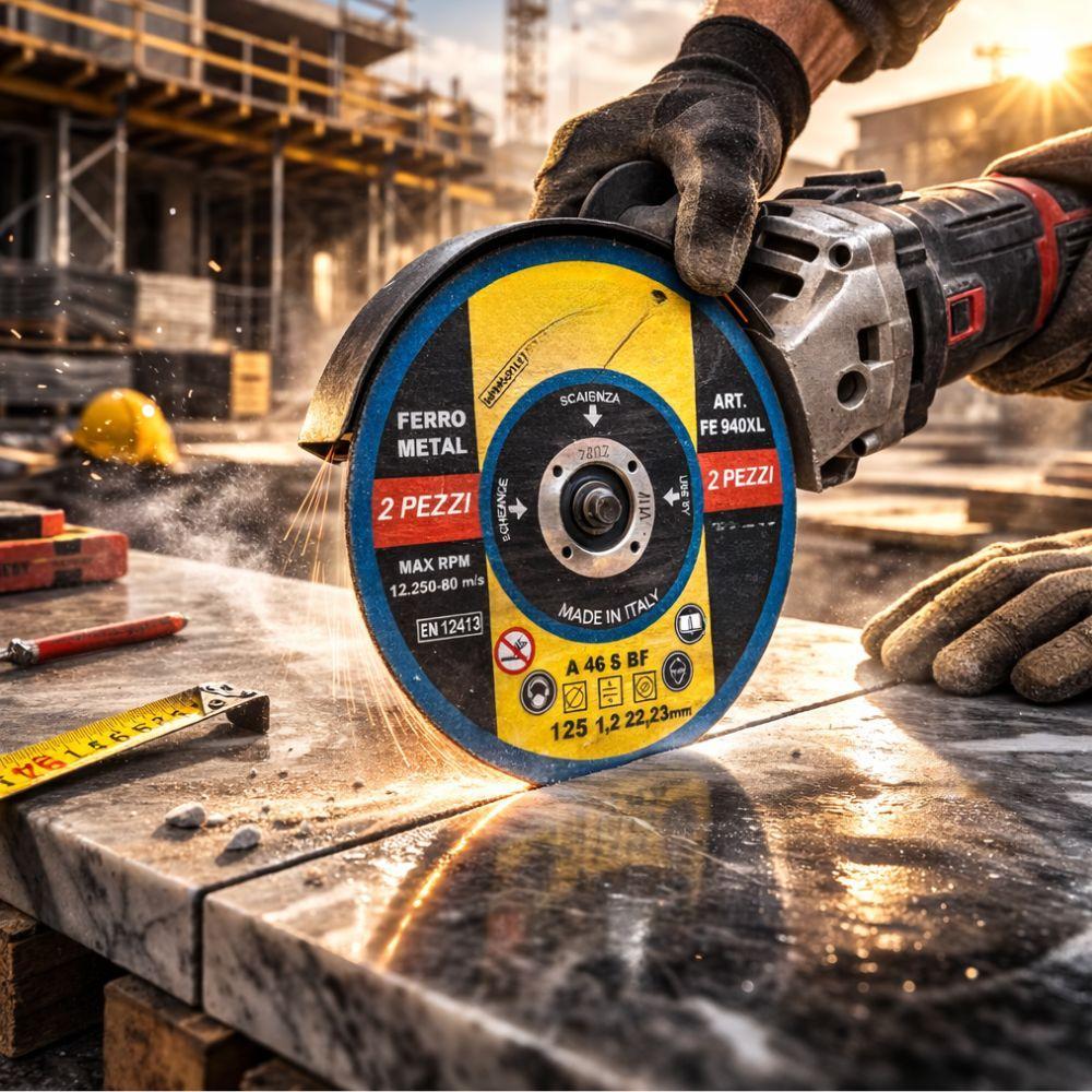  set 2 dischi da taglio professionali  125 mm – spessore 1,6 mm – per ferro e metallo - foto 5