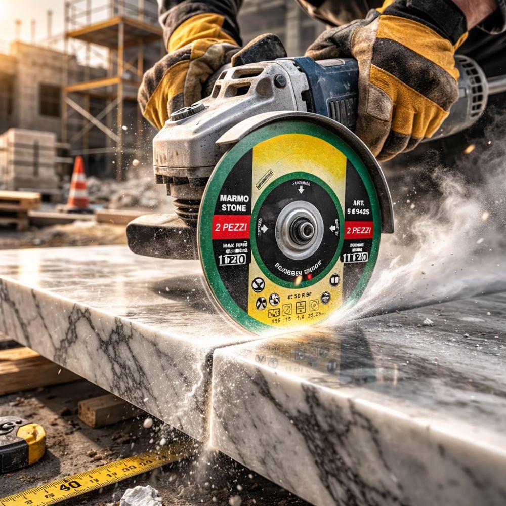  set 2 pezzi disco abrasivo 115 mm per tagli di precisione marmo e pietra - foto 2