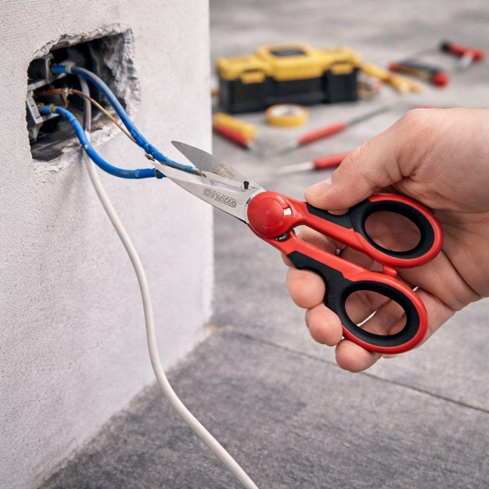  forbici da elettricista isolate 15 cm con manico soft grip - foto 4