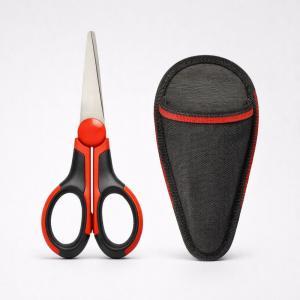 Forbici da elettricista con lama curva in acciaio da 15 cm e tasca in stoffa per supporto da cinta