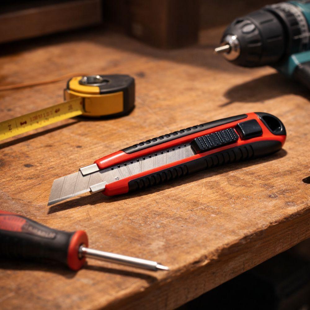  taglierino rinforzato con 3 lame in acciaio da 18mm con bloccaggio lama - foto 3