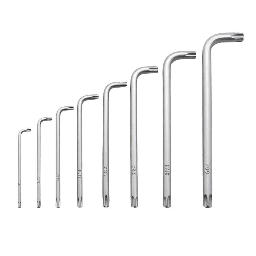  set 8 chiavi maschio torx piegate cr-v in cromo vanadium con supporto - foto 1