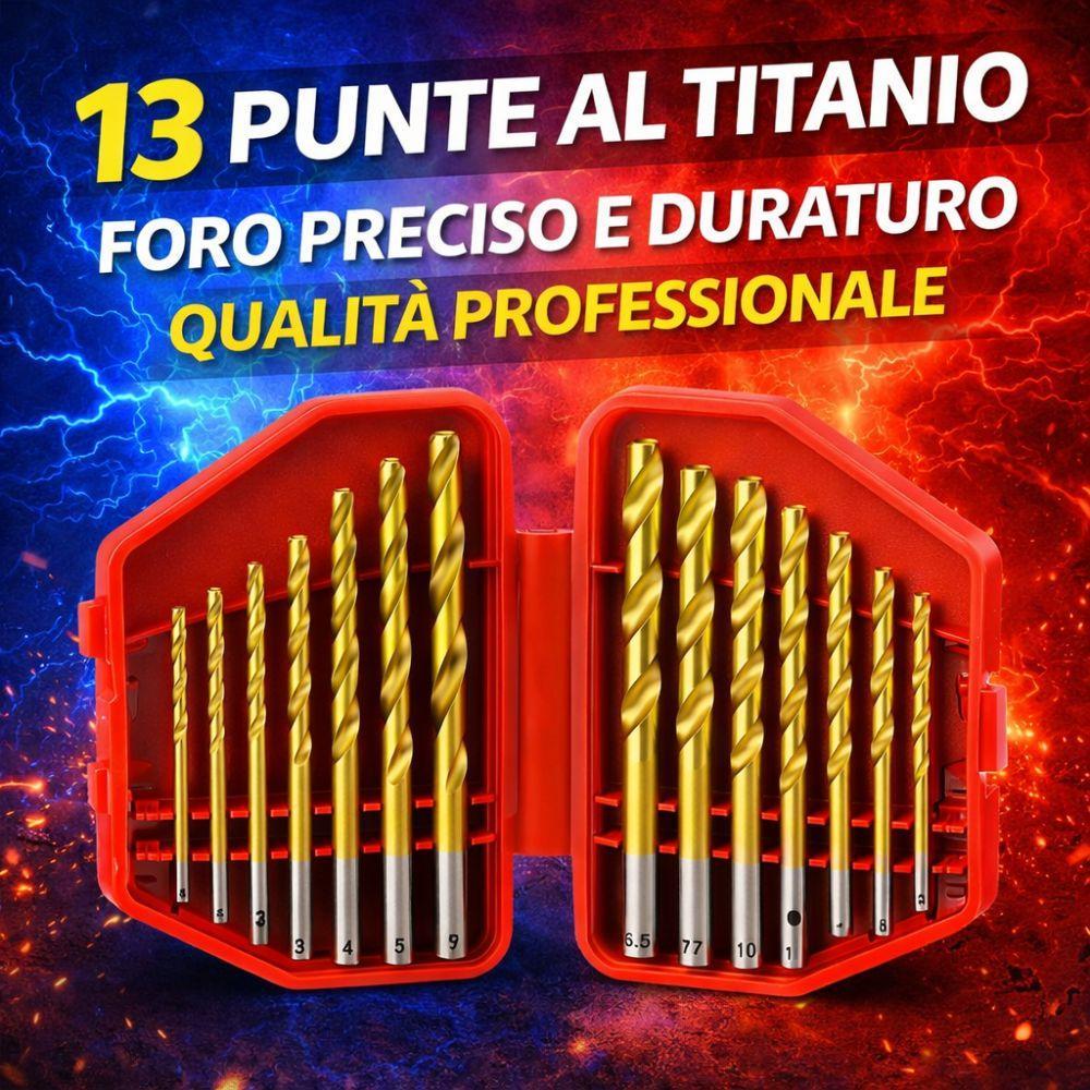  punte da trapano al titanio 13 pezzi – set professionale alta precisione - foto 3