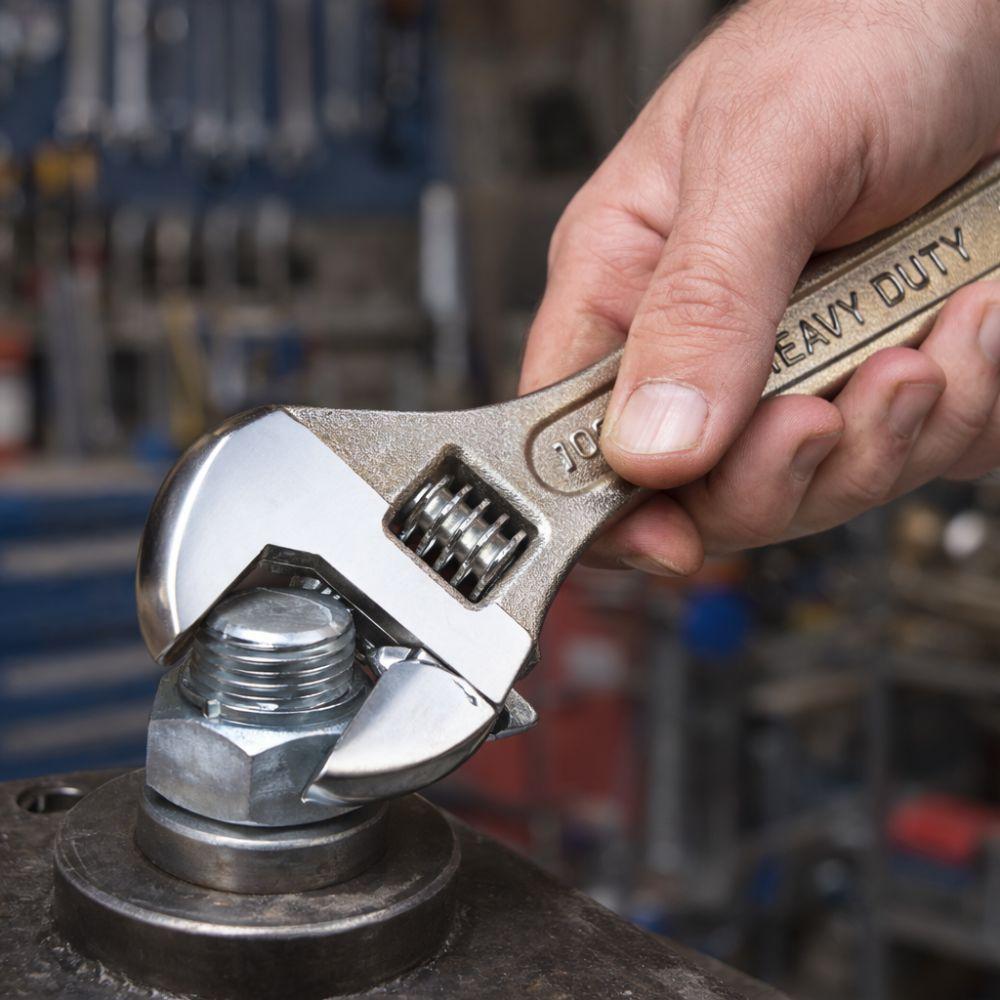  chiave inglese regolabile a rullino 250 mm, cromata con scala graduata - foto 2