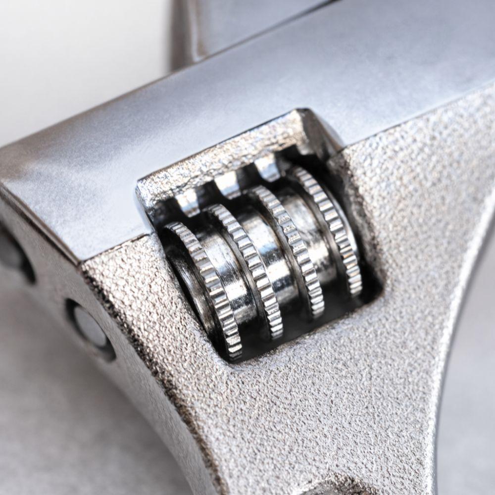  chiave inglese regolabile a rullino 250 mm, cromata con scala graduata - foto 5