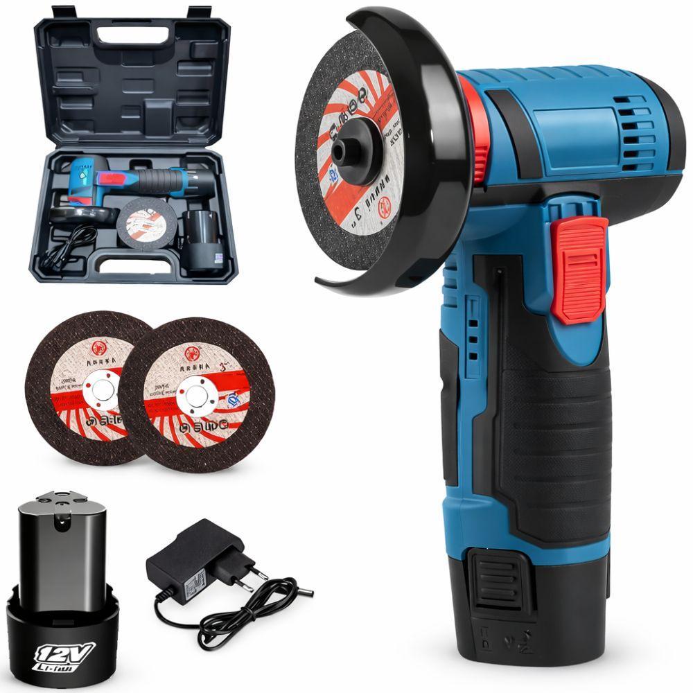  mini smerigliatrice angolare ricaricabile con doppia batteria 12v - foto 1