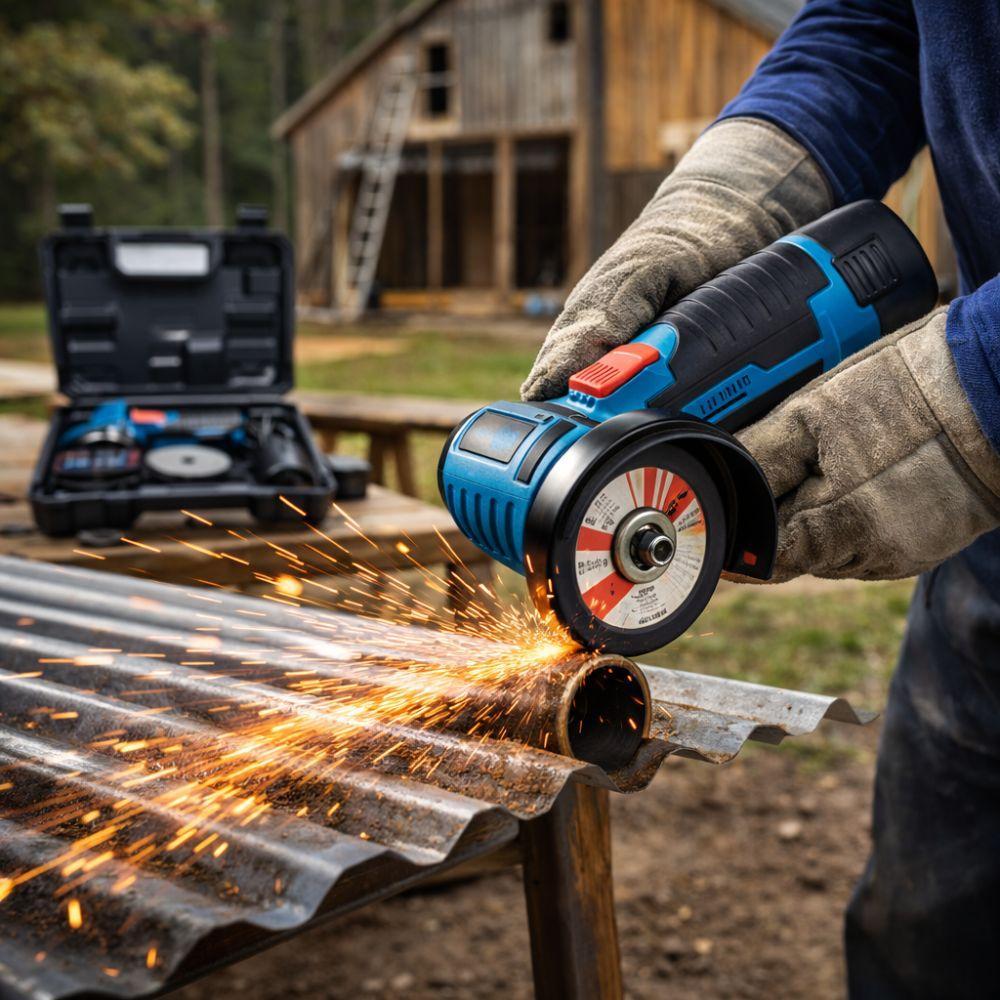  mini smerigliatrice angolare ricaricabile con doppia batteria 12v - foto 3