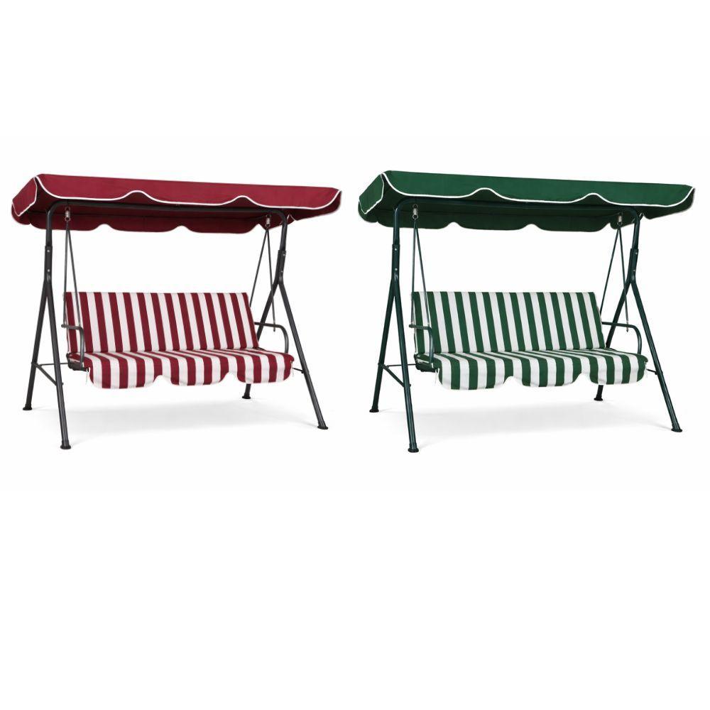  dondolo da giardino 3 posti con tettuccio parasole - foto 1